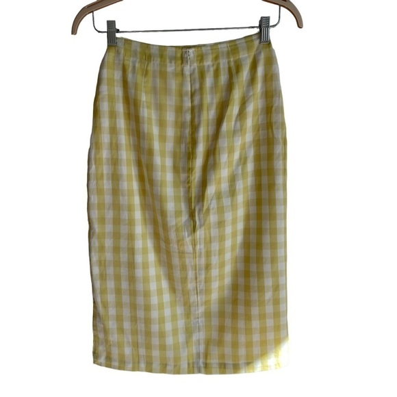 Madewell Sarong Midi Skirt in Gingham Check, Size 0 - Picture 3 of 7